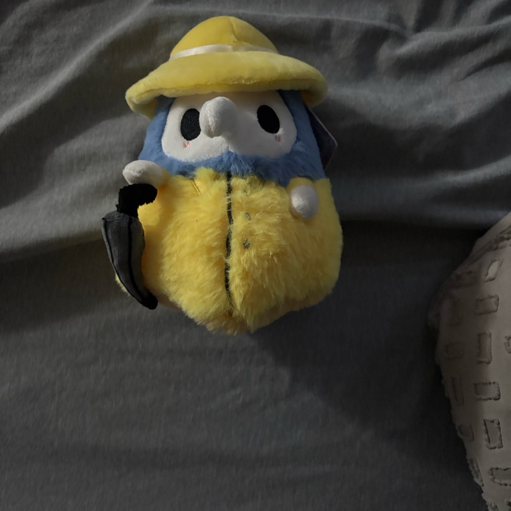 Plush Plague Doctor Toy with Yellow Hat